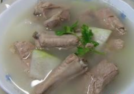 排骨扇贝平菇汤冰鲜冬瓜肉怎么吃图片