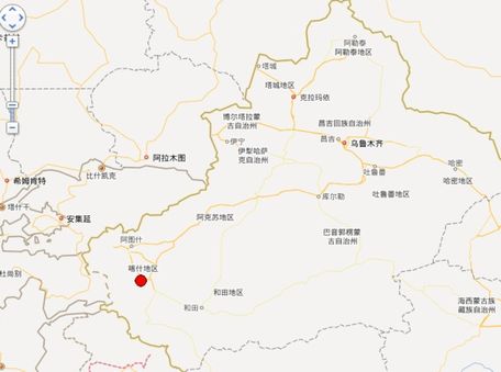 新疆喀什地区莎车县发生4.8级地震 震源深度7千米