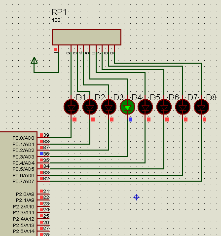 proteus8里面的流水灯出现红点为什么_360问
