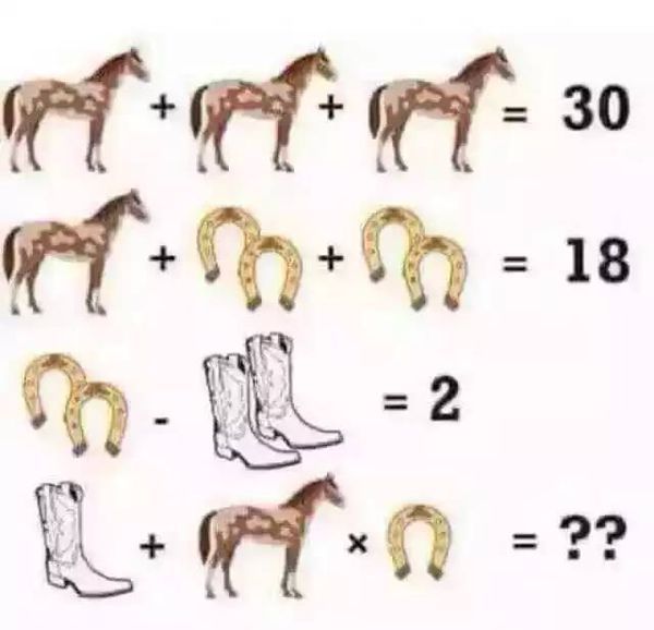 马,靴子,长颈鹿,看图猜答案_360问答
