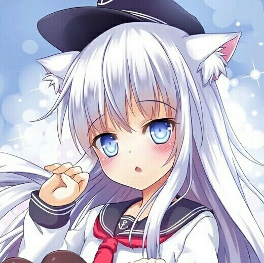 带猫耳朵动漫女生大图