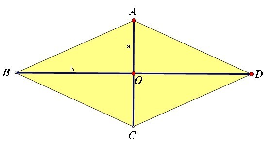 菱形的两条对角线的长分别是a厘米和b厘米,求